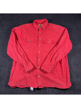 Cabela's Red Deerskin Soft Chamois Long Sleeve Shirt XL